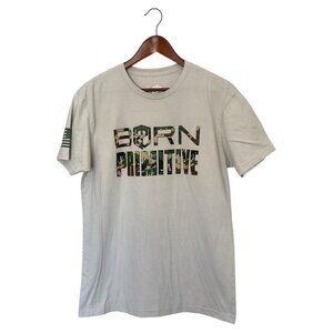Brown Primitive Tan S/S T-Shirt Men's L The Hungriest Man Eats